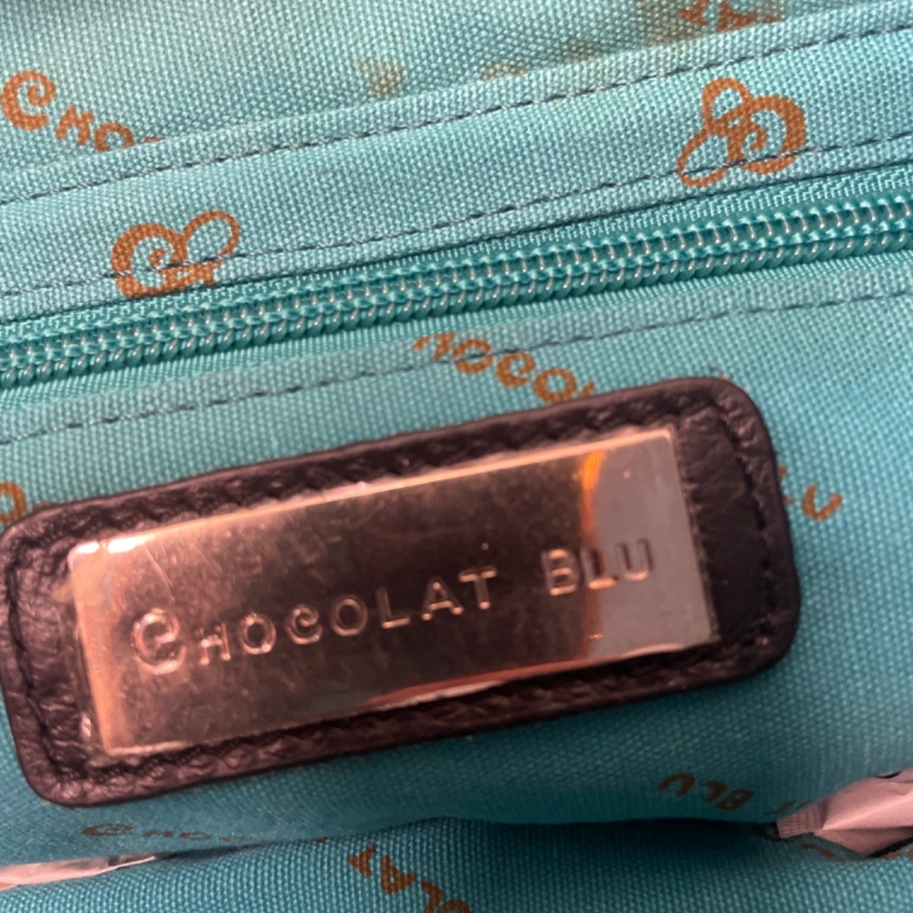 Anthropologie CHOCOLAT BLU Woven Black Leather Clutch Purse - Picture 6 of 8